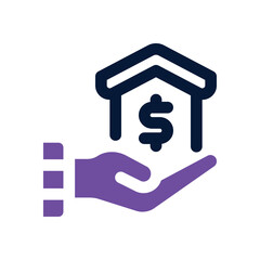 real estate duotone icon. Sleek and modern vector icon for websites, mobile apps, marketing materials, and corporate design. Fully scalable and ready to use.