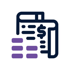 budgeting duotone icon. Sleek and modern vector icon for websites, mobile apps, marketing materials, and corporate design. Fully scalable and ready to use.