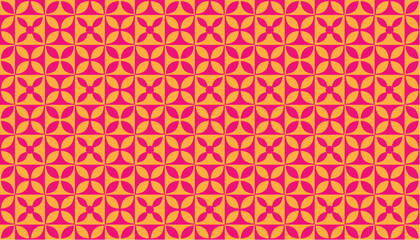 Colorful floral tile design featuring abstract petals in a repeating geometric format