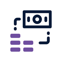 cashflow duotone icon. Sleek and modern vector icon for websites, mobile apps, marketing materials, and corporate design. Fully scalable and ready to use.