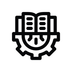 guide book line icon. Clean and minimalist vector icon for websites, mobile apps, presentations, and logos. Fully scalable and customizable for any project.