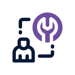 user duotone icon. Sleek and modern vector icon for websites, mobile apps, marketing materials, and corporate design. Fully scalable and ready to use.