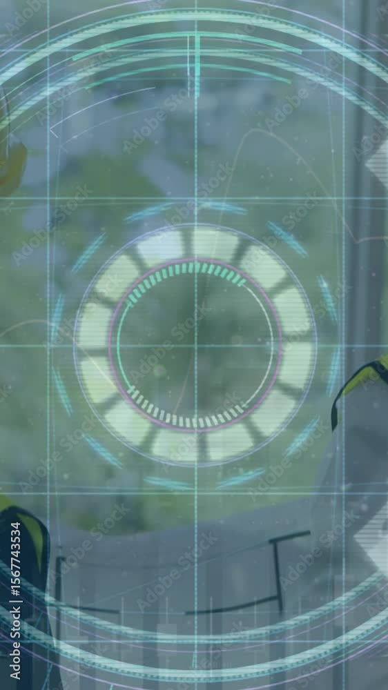 Poster animation of scope scanning with data processing over diverse workers