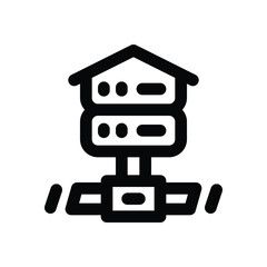 home server line icon. Clean and minimalist vector icon for websites, mobile apps, presentations, and logos. Fully scalable and customizable for any project.