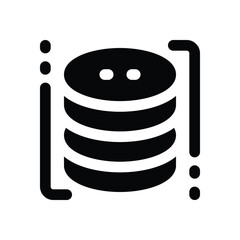 hosting glyph icon. Strong and solid vector icon for websites, mobile interfaces, presentations, and visual branding. High quality and easy to edit.