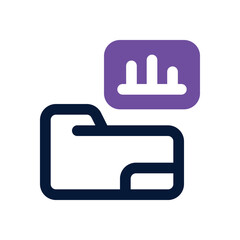 folder database duotone icon. Sleek and modern vector icon for websites, mobile apps, marketing materials, and corporate design. Fully scalable and ready to use.