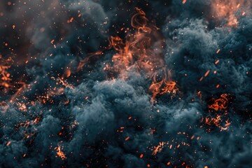 High Resolution Picture of Fire Smoky Backgroundhigh Detail, 8K