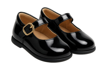 Patent leather baby Mary Janes with buckle fastening in black