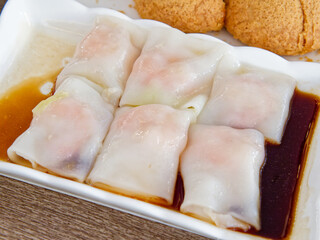 Cantonese Rice Noodle Roll, Silky, savory, steamed rice noodle rolls