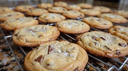 The cookies appear soft and chewy, with slightly crinkled edges