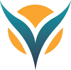 Naklejka premium Logo Icon Flat Style Minimal On White