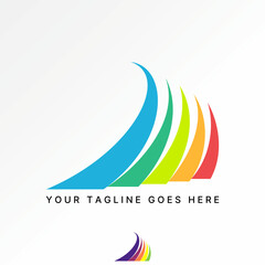 Logo design graphic concept creative premium vector stock image top sell 5 swoosh monument symbol structure landscape tower association property mason