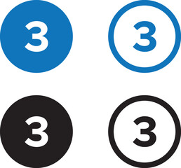 Numbers icon set 0 to 9. Numbers icon solid and line icon set. vector illustration. eps file.