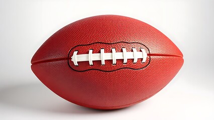 American football isolated on white, emphasizing detailed craftsmanship and design.