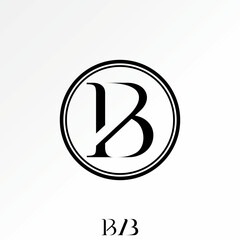 Logo design graphic concept creative premium vector stock image top sell initial B font serif cut elegant store royal artistic monogram premium style