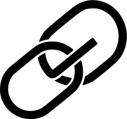 Link Icon - Black Chain Illustration