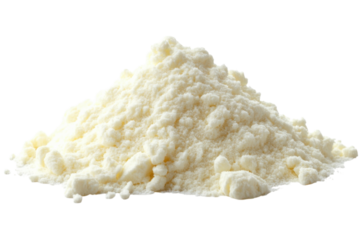 Pure Powdered Perfection Pile of Creamy White Powder Food Ingredient for Baking Cooking on transparent background