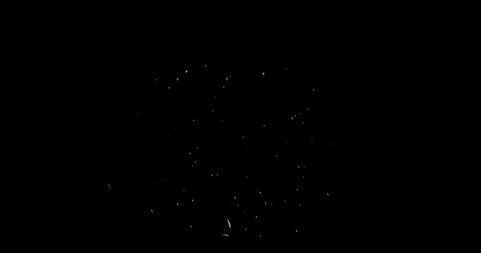 cold energy explosion effect on black background