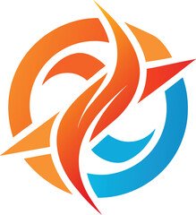 Obraz premium Contemporary Logo Icon on White