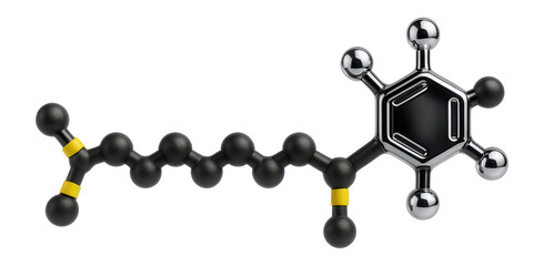 Ubiquinone molecule with a long isoprenoid tail and quinone head