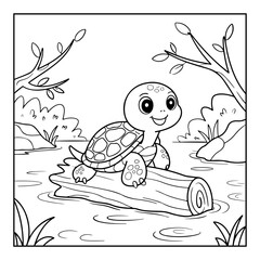 black and white turtle coloring pages