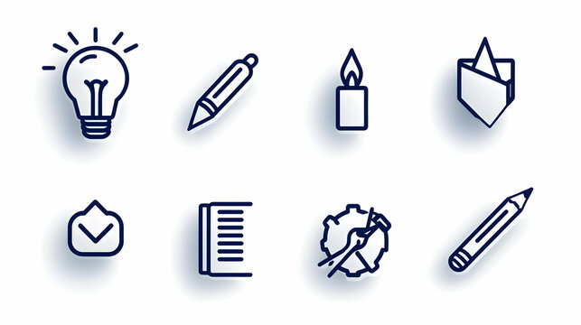 Contemporary Thin Line Icons for Digital Applications and the Graphic Design Creative Process