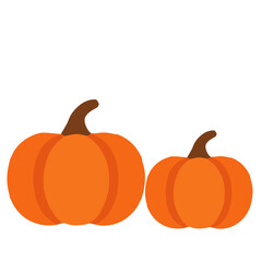 Flat Autumn Fall Vector Icons Pumpkin