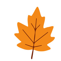 Flat Autumn Fall Vector Icons Leaves