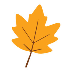 Flat Autumn Fall Vector Icons Leaves