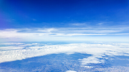 beautiful blue sky with white clouds background