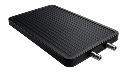 Electric heating mat with embedded resistance wires for curing concrete in cold weather conditions.