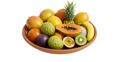 Mixed Tropical Fruit on Traditional Bolivian Clay Plate