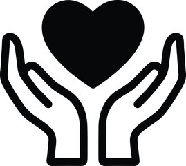 Hands Holding Heart Logo ? Health Support & Donation.eps