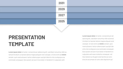 Slide timeline for a presentation or website. A time chart consisting of 5 intervals. Modern design
