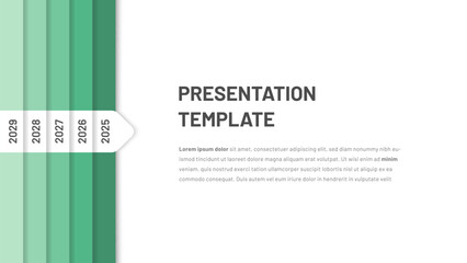 Slide timeline for a presentation or website. A time chart consisting of 5 intervals. Modern design