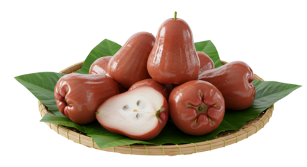 Rose Apples on a Traditional Cambodian Palm Leaf Tray