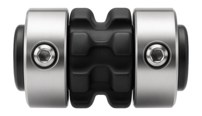 Flexible spider coupling with a three-part design for an automated packaging line