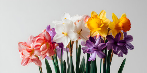 Naklejka premium colorful spring flowers