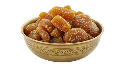 Wood Apple Pulp with Palm Sugar on Sri Lankan Brass Bowl