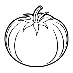 Fresh ripe tomato illustration on a clean white background for design
