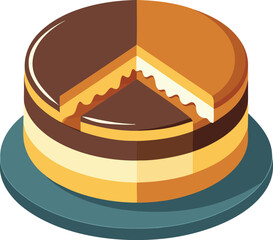 A delightful collection of stylized cake illustrations, showcasing a variety of designs from tiered wedding cakes to festive birthday cakes, often adorned with fruit and decorative elements