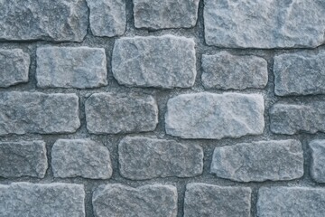 Fototapeta premium Close-up of a stone wall on a chilly winter morning