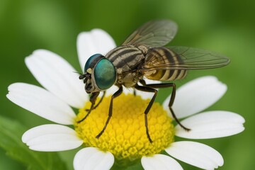 Naklejka premium Male Stomorhina lunata fly showcasing distinctive features