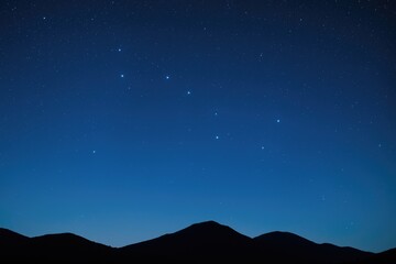 Night sky with prominent constellations and a bright Big Dipper