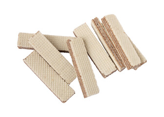 Sweet chocolate wafer isolated on transparent background