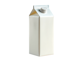 White carton with cap isolated on black beverage container, Isolated, Transparent Png