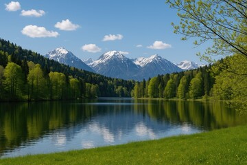 Vibrant Spring Scenes in a European Country