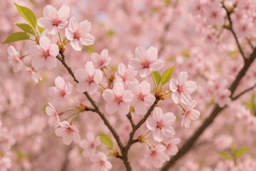 Blooming Sakura in Springtime