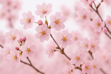 Obraz premium Pink flowers and cherry blossoms in springtime