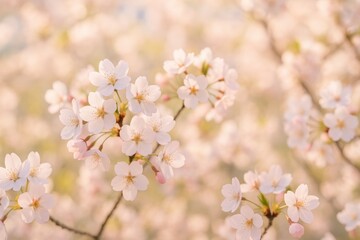 Blooming Cherry Blossoms in Spring